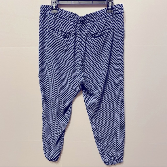 Gap Blue Geometric Pattern Polyester Joggers Sz L - Picture 2 of 12